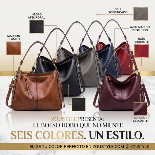 Bolso Hobo de Cuero para Mujer – Gran Capacidad